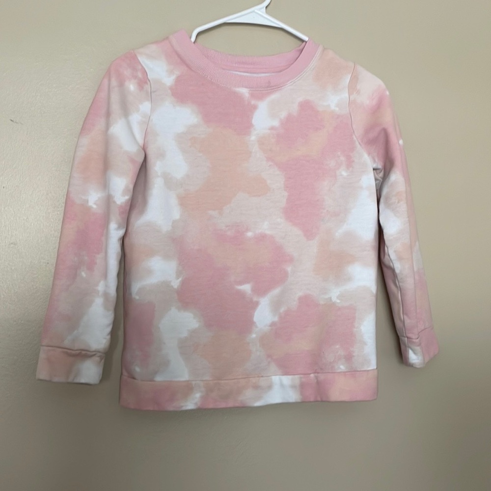 Cat & Jack pink and white pull over sweatshirt Size L 10/12